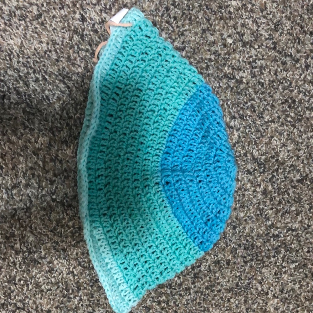 Handmade Blue and Teal Crochet Hat